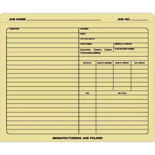 Manufacturing Job Folder 1
