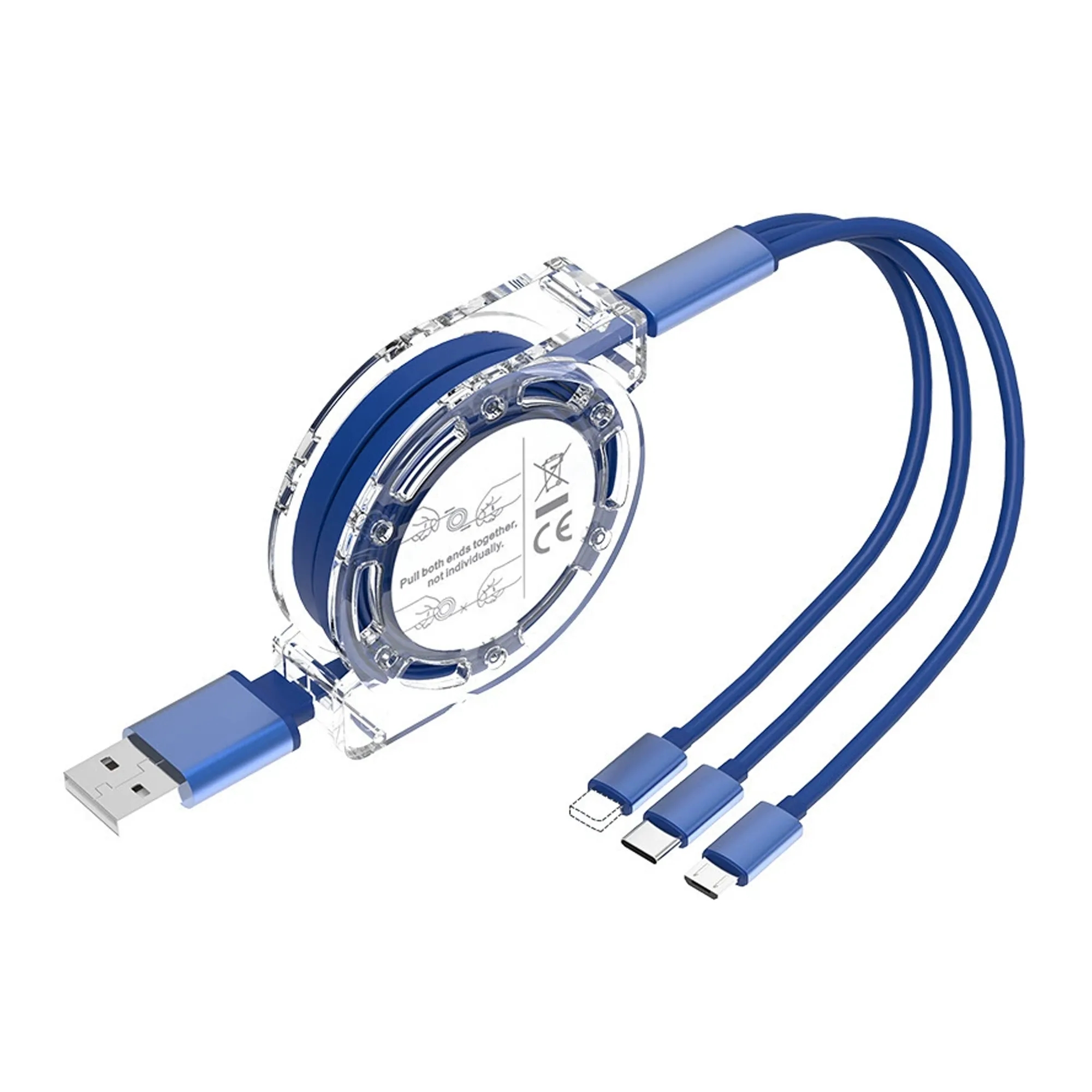 3-in-1 Retractable USB Charging Cable 1