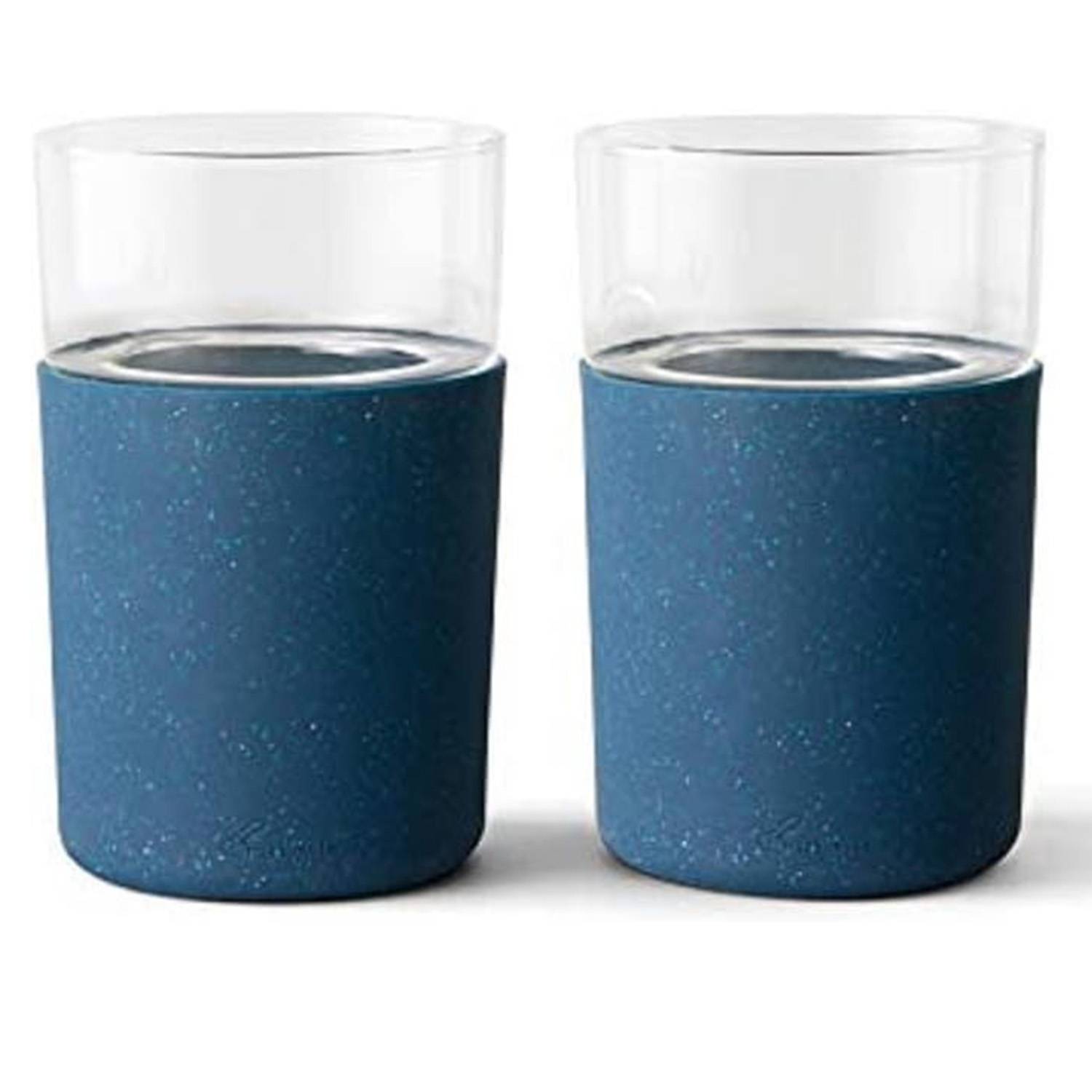 12oz Frozen Glass Beverage Tumbler w/ Silicone Sleeve 5