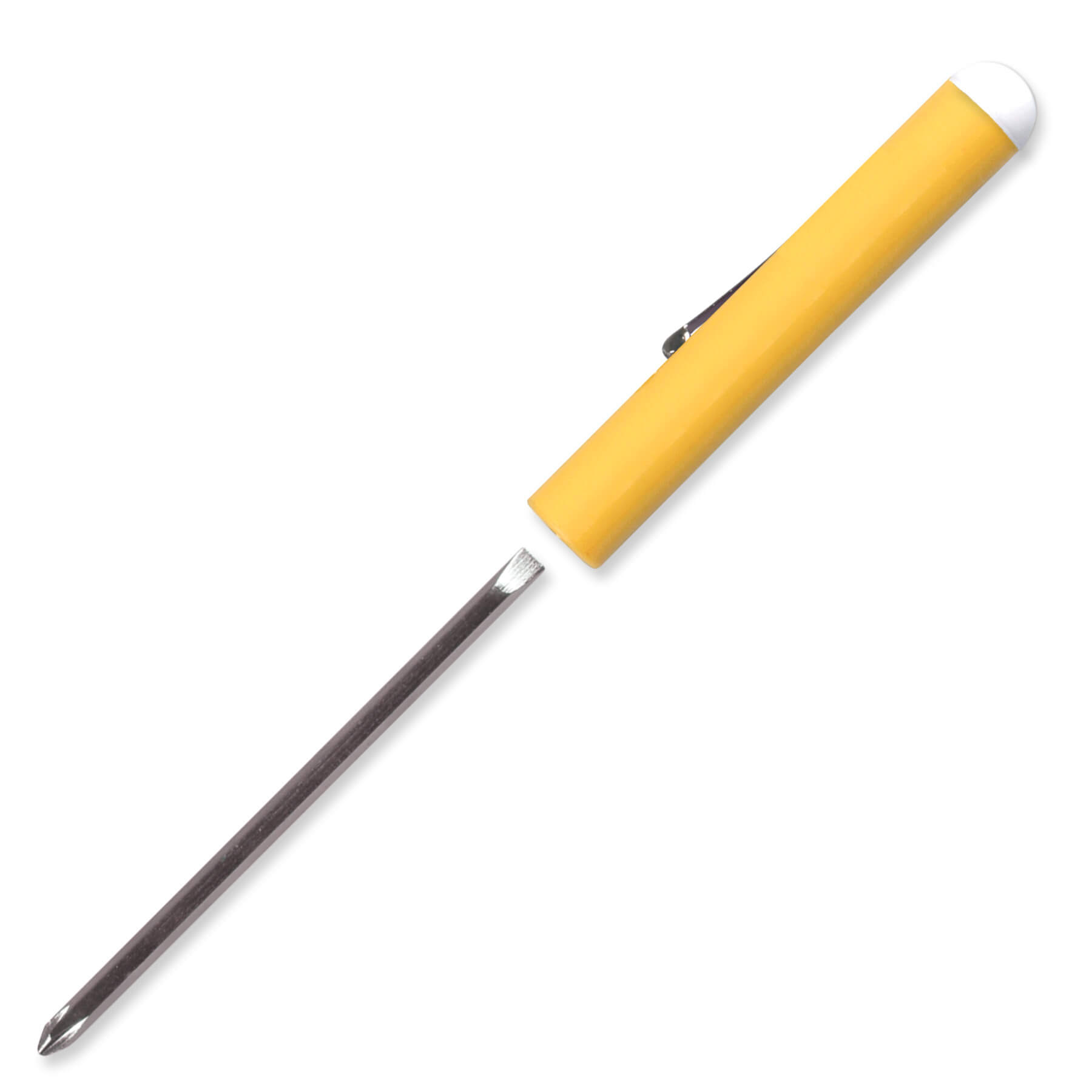 Pocket Screwdriver - Rev 1/8" Flat Tip #0 Phillips Blade w/Button Top 36