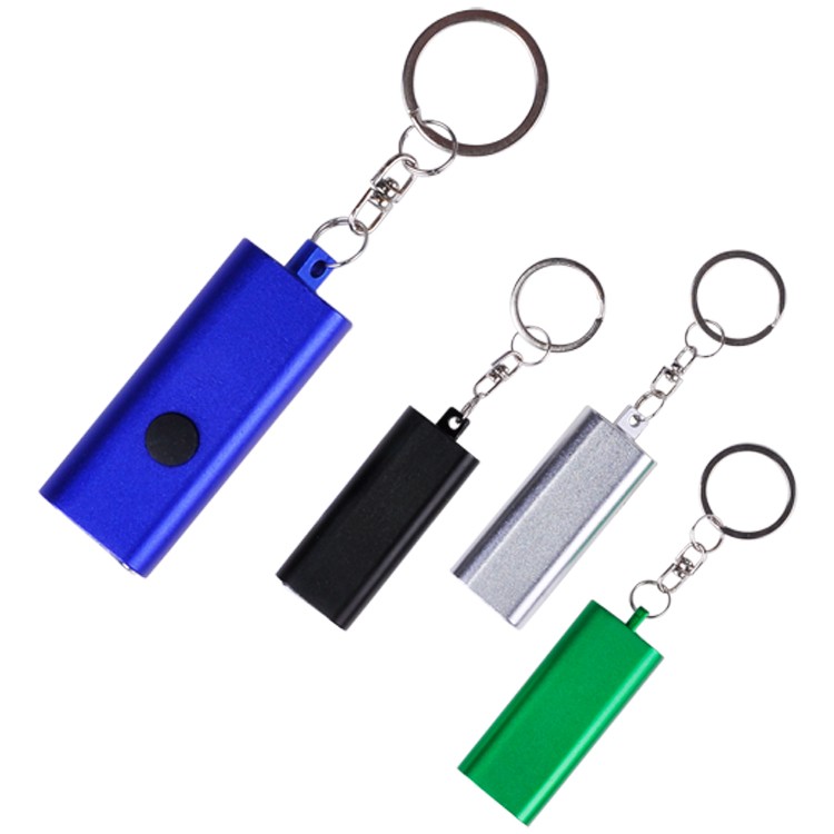 Rectangle 3 LED Flashlight Keychain 2