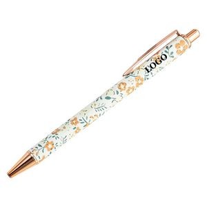 Metal Ballpoint Pen With Flower Pattern 20