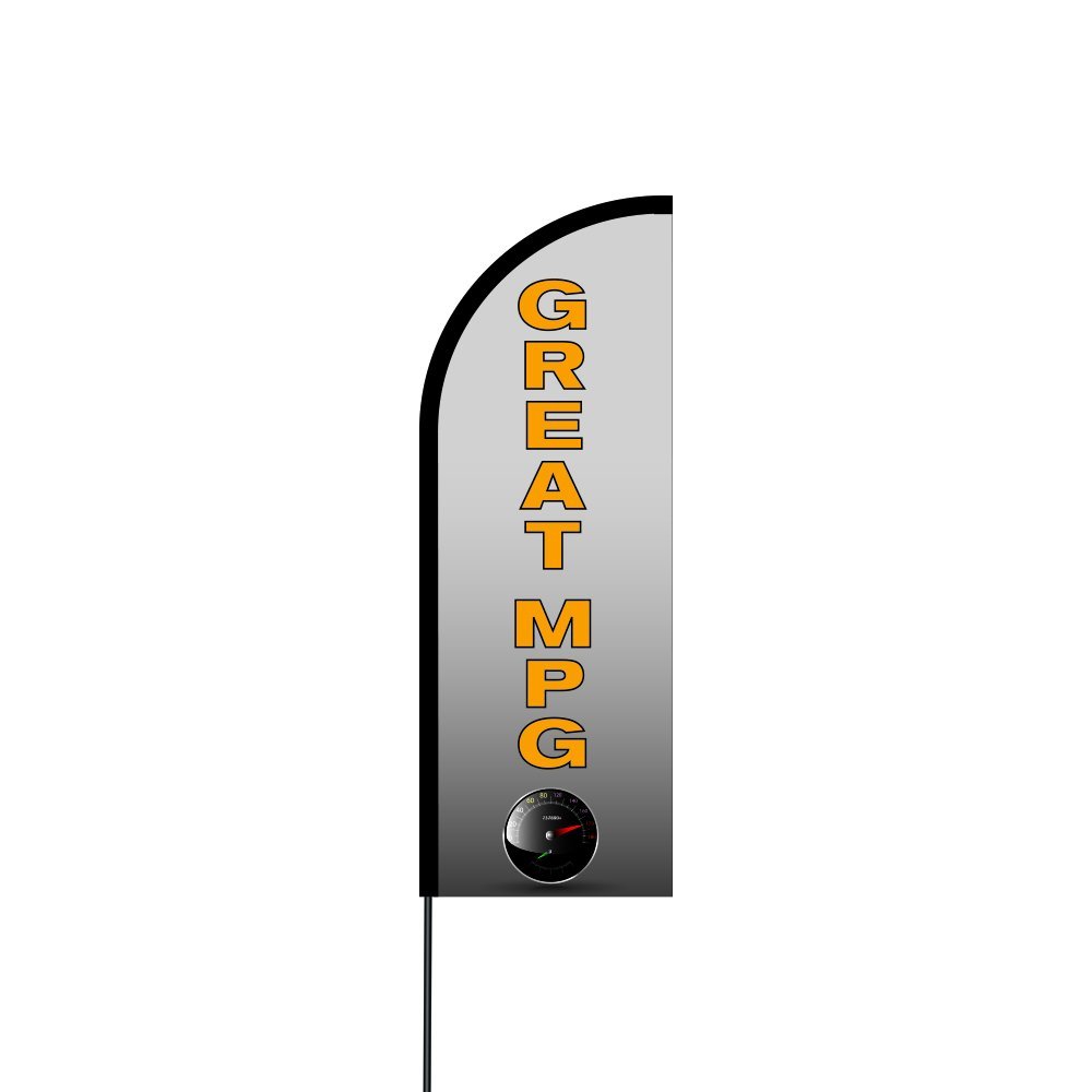 Great MPG Flag Kit Hardware 11' Feet Feather Flag Sign Outdoor Banner 1