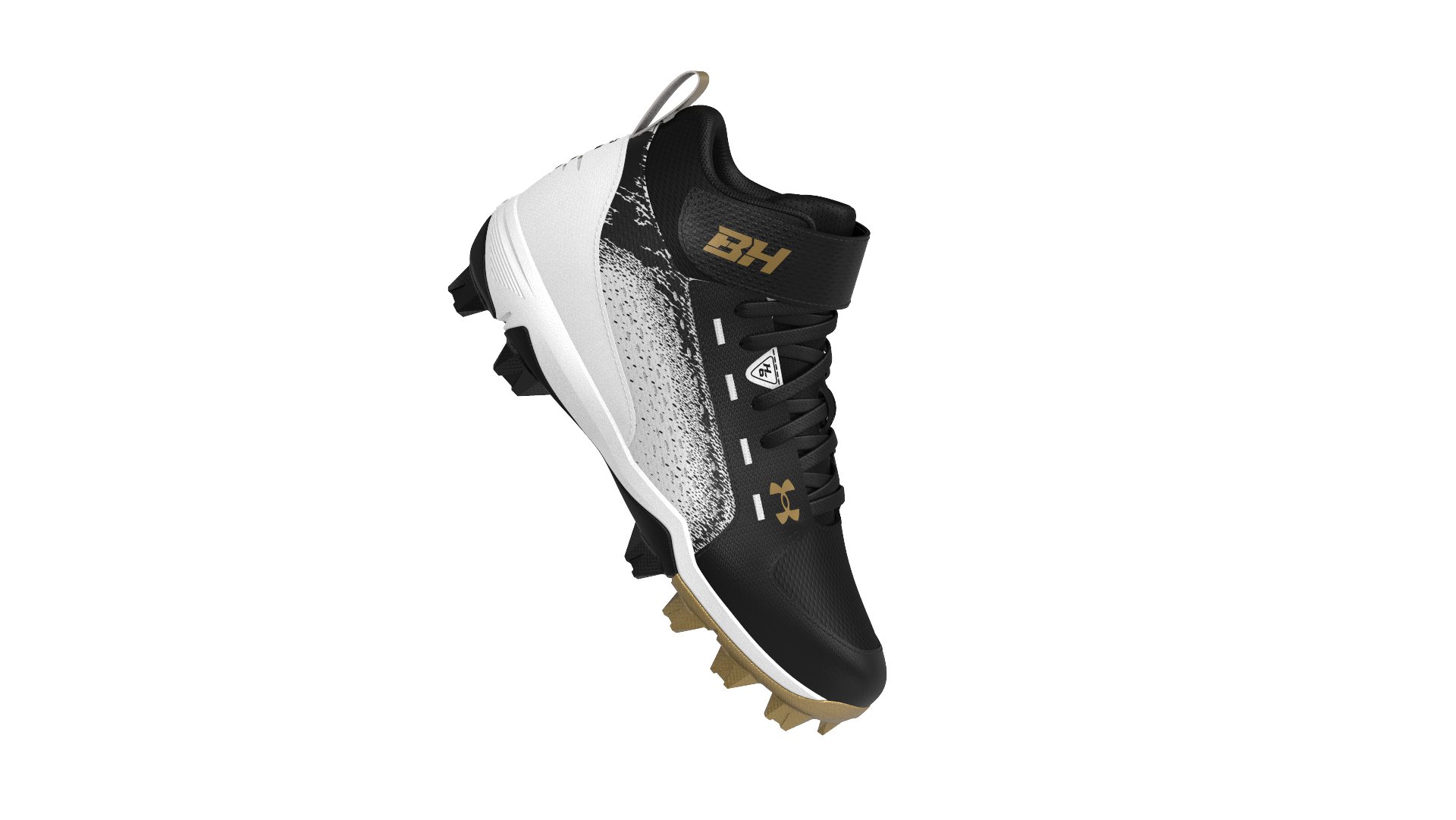 UA Harper 6 Mid RM Jr. Boys' Baseball Cleats 2