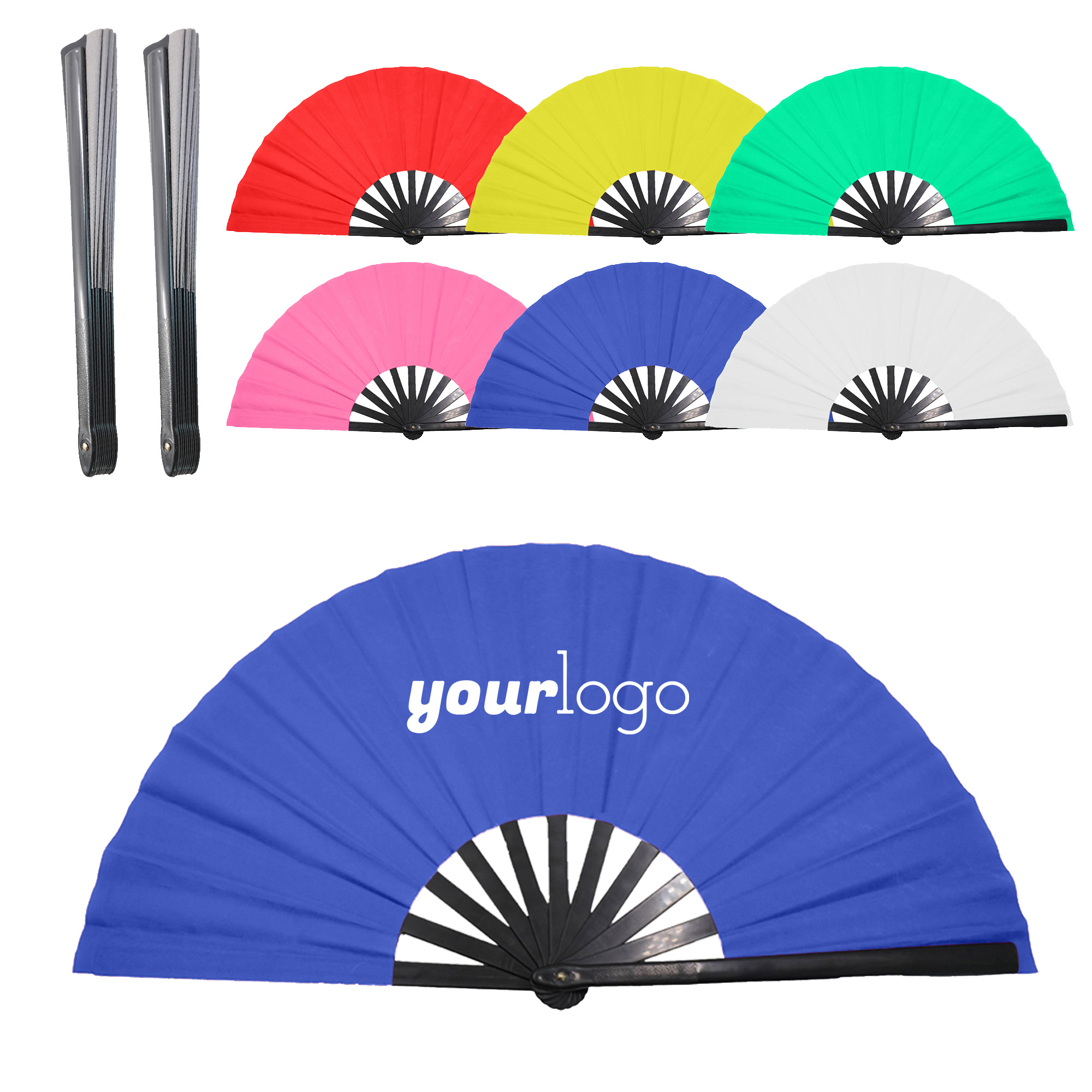 13" Folding Hand Fan for Kung Fu, Dance & Festival Use 2