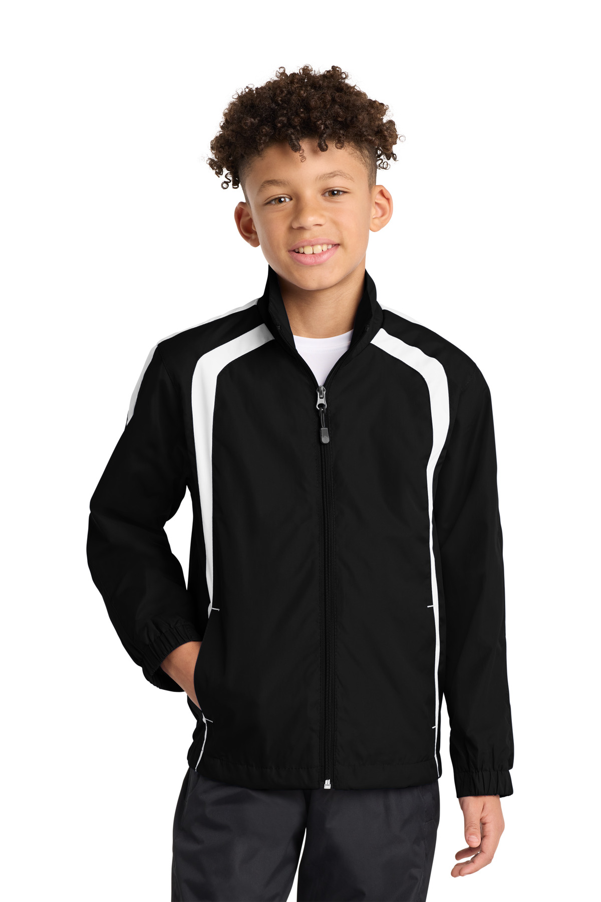 Sport-Tek Youth Colorblock Raglan Jacket. YST60 5