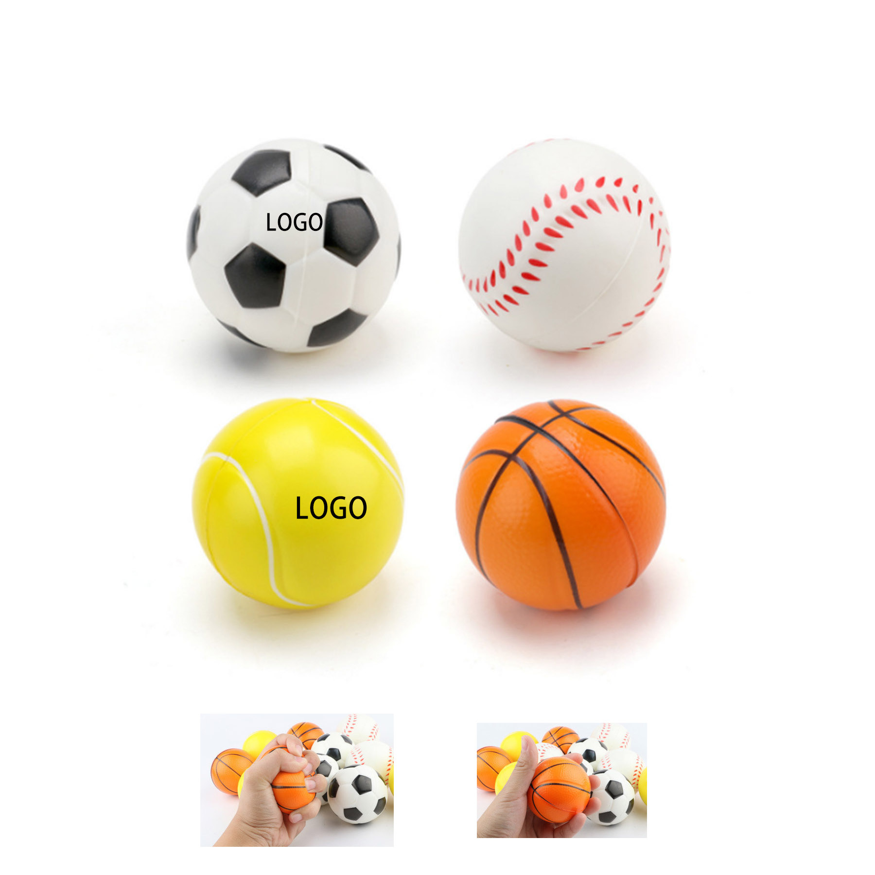 4cm Squeezable Stress Ball PU Ball Reliever Ball 1