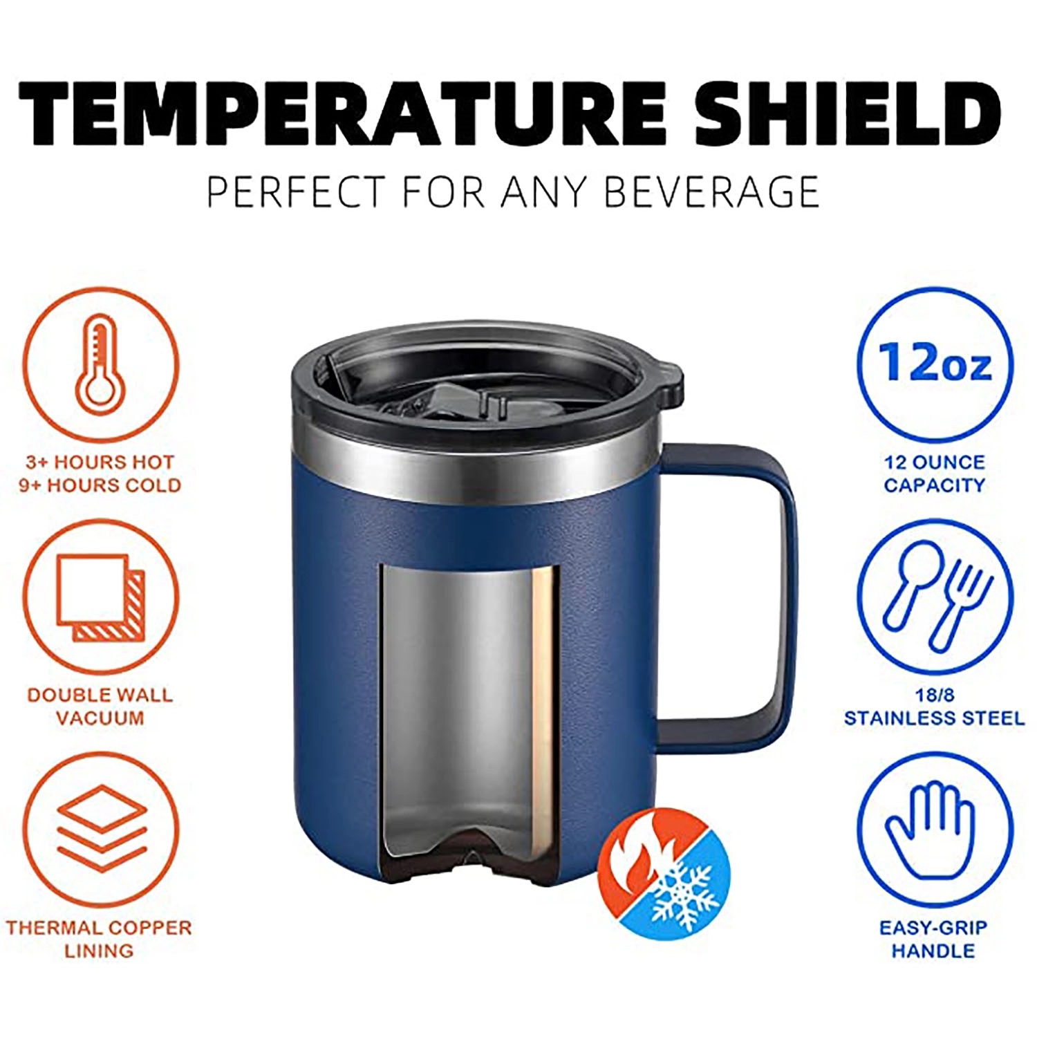 12oz Stainless Steel Insulated Coffee Mug 1