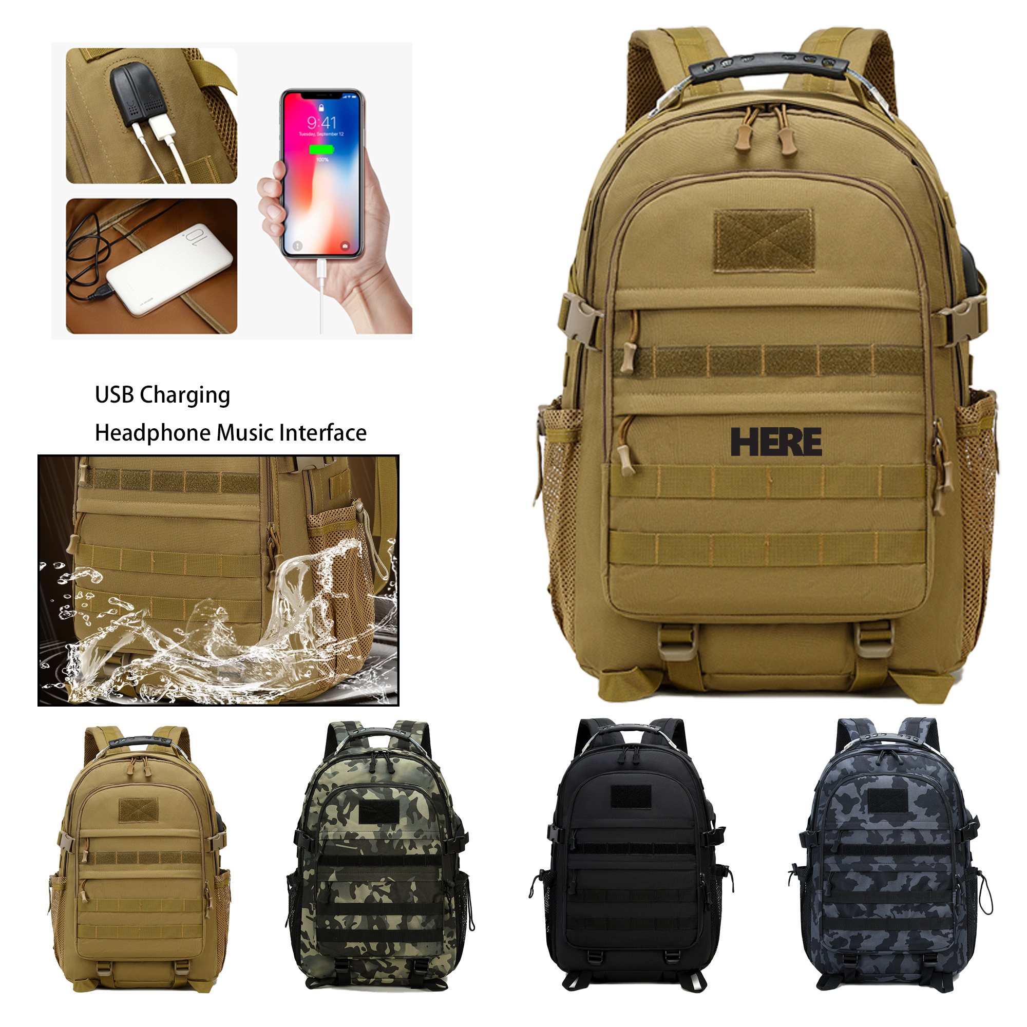 USB-Charged Camping Backpack 2