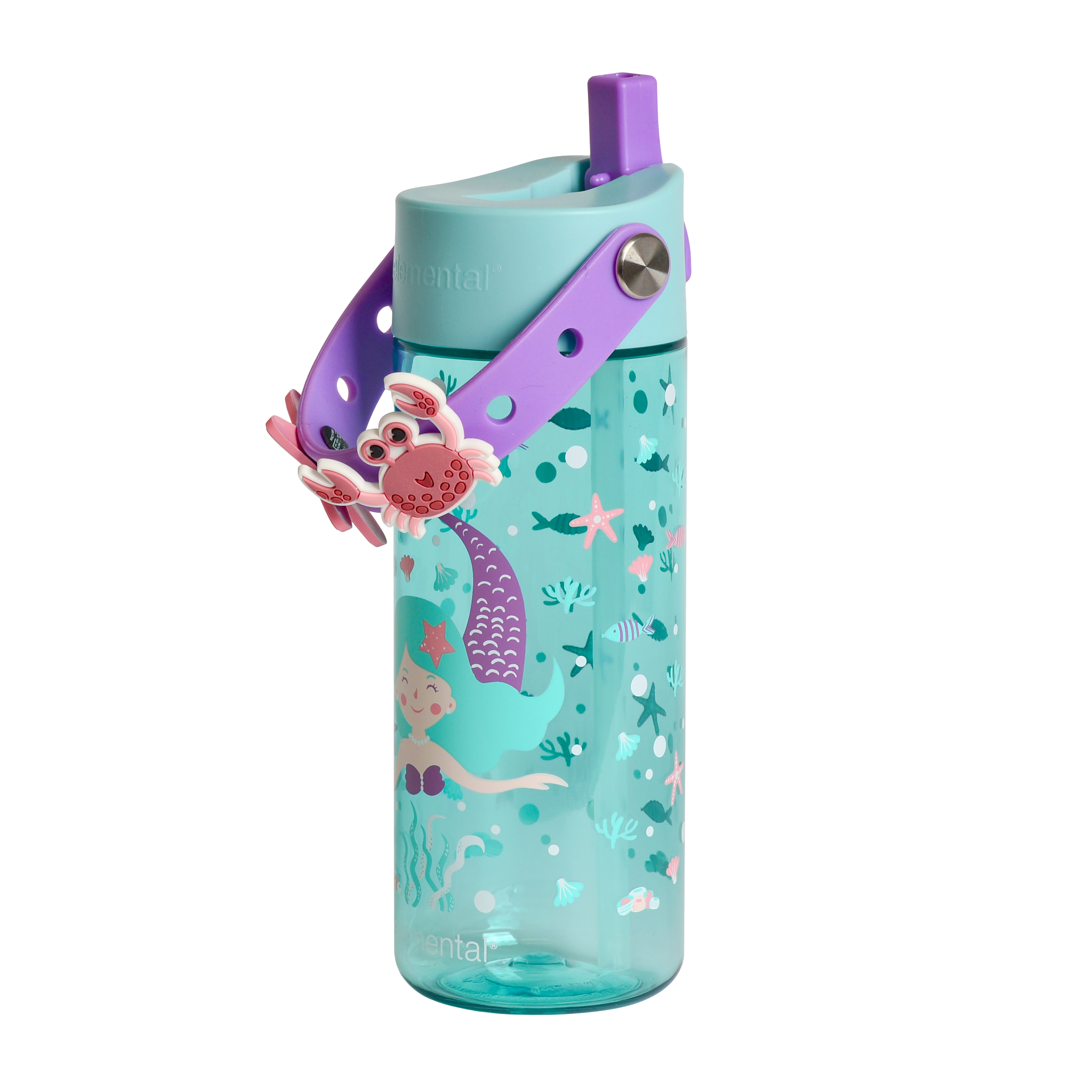 Elemental® Splash Charm 18oz Tritan Water Bottle - with Drinking Spout and Straw 35