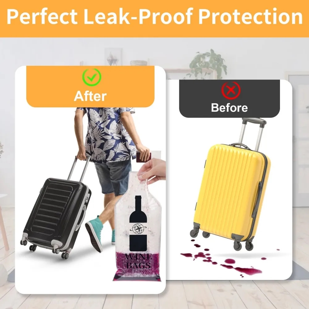 Leakproof Wine Bottle Travel Sleeve 6