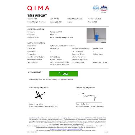 Iceberg 16oz Double-Wall Tumbler w/Straw 7