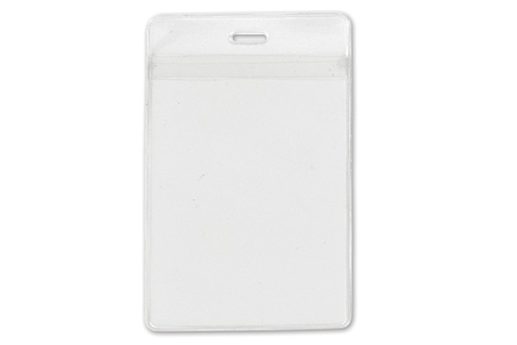 3.25" W x 5.31" H - Vertical Clear Vinyl Badge Holder (Blank) 1