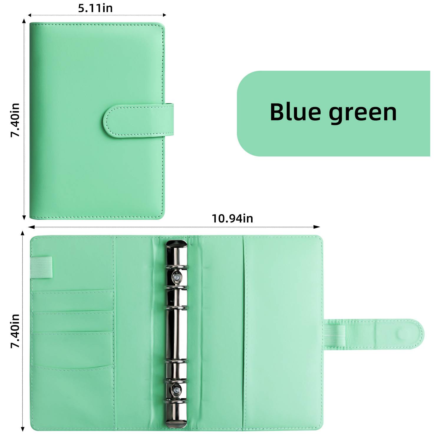 A6 PU Leather 3 Ring Binder/Notebook 8