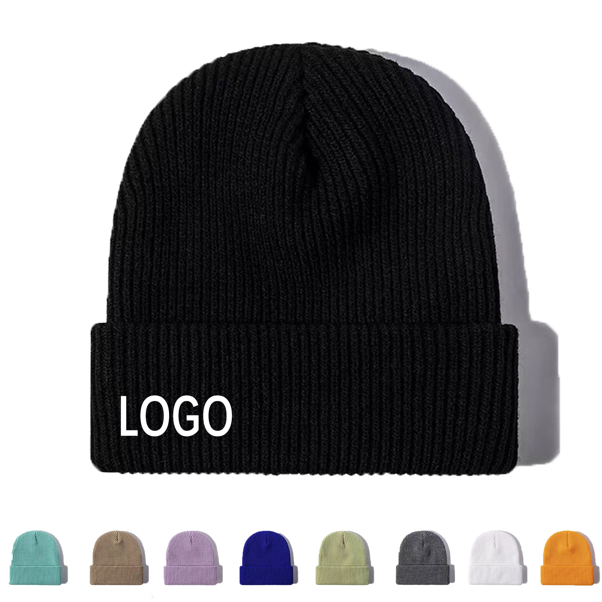 MOQ10 Winter Warm Knitted Hat Acrylic Beanie 2