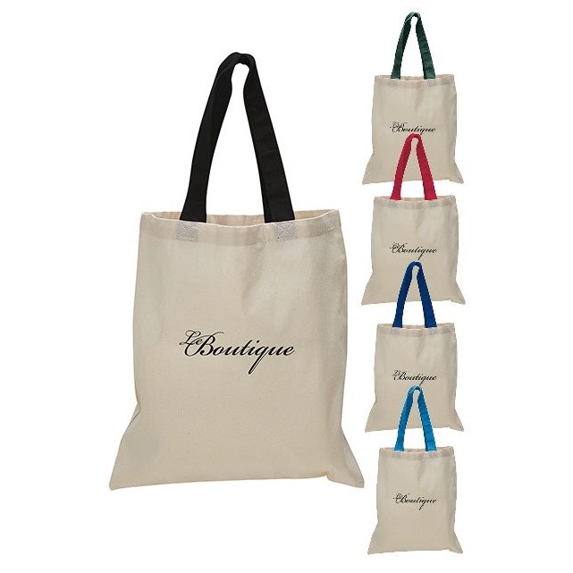 8 Oz Custom Printed Natural Cotton Convention Tote Bag 3