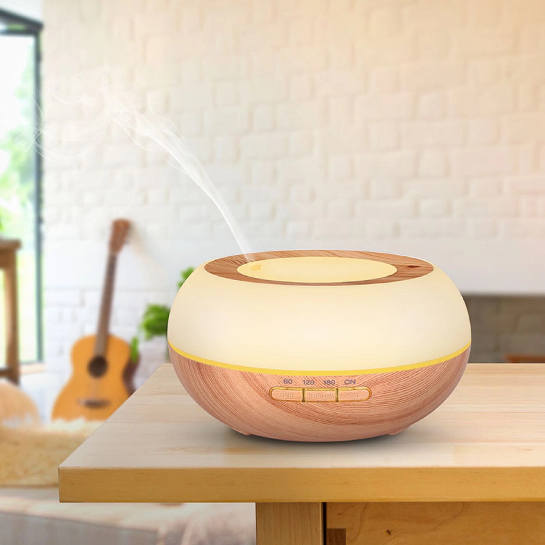 300 ml Bowl Shape Wood Grain Aroma Diffuser Humidifier 4