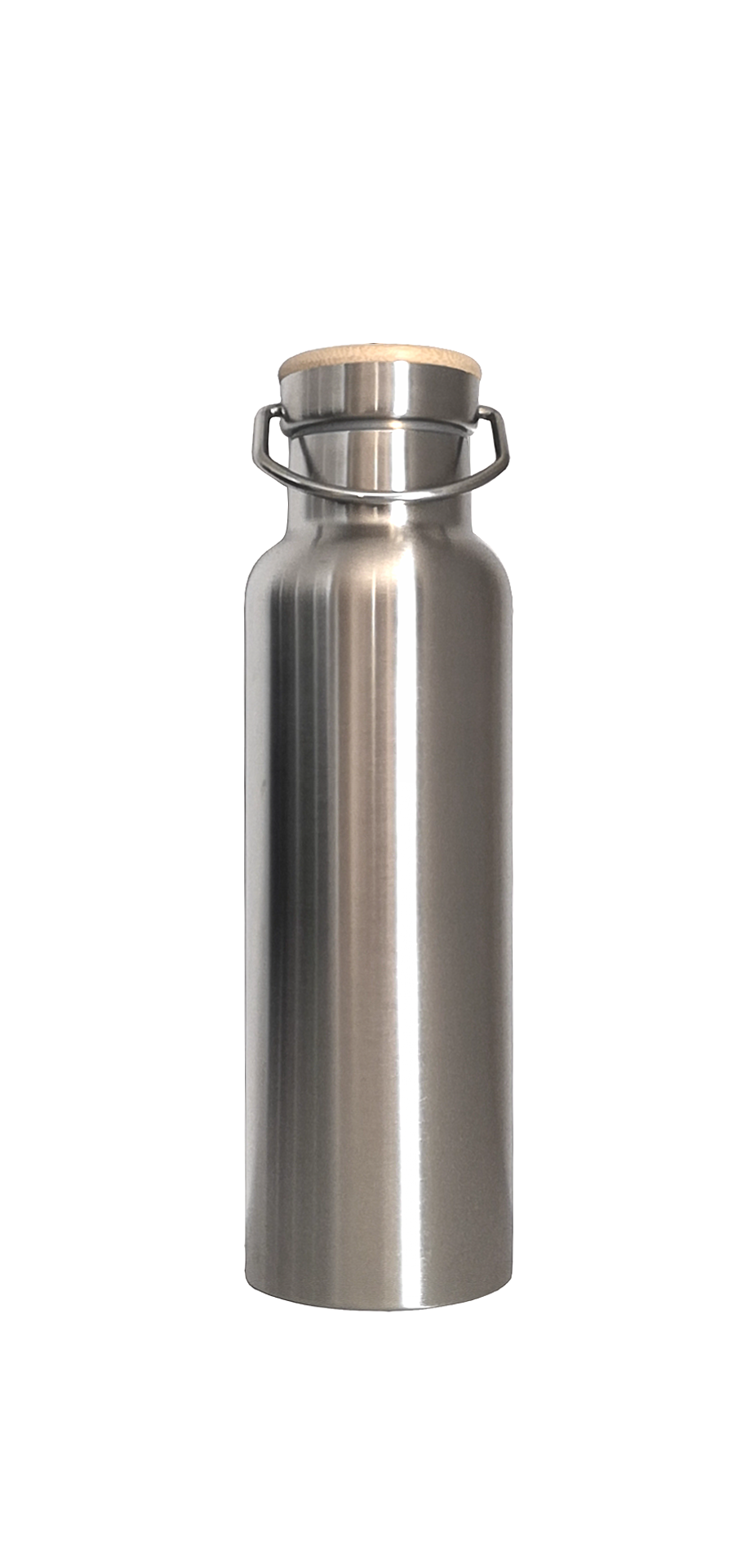 20 oz Stainless Steel Double Wall Bottle w/Bamboo Lid 3