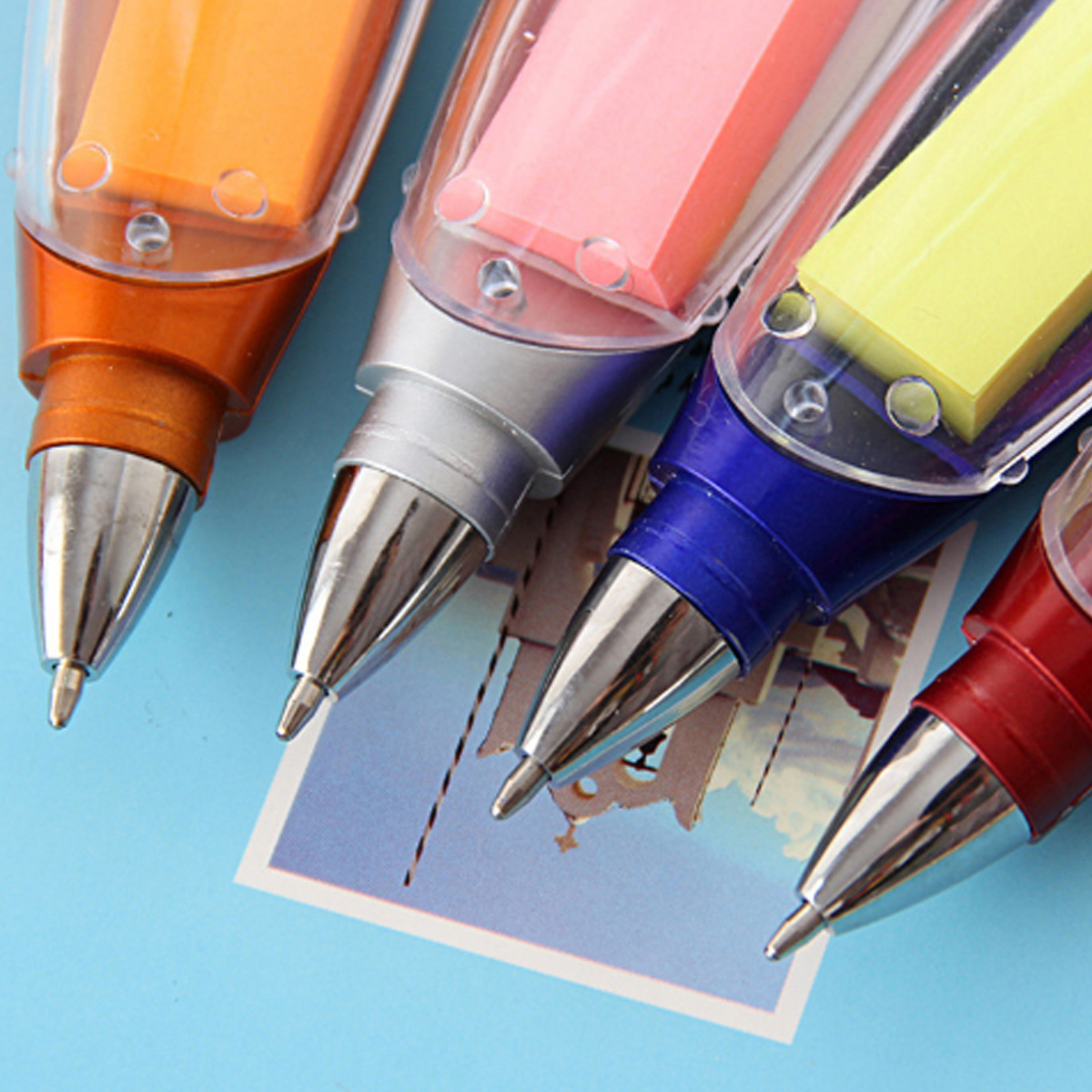 Multifunction Ballpoint Pen W/ LED Light and Sticky Notes 7