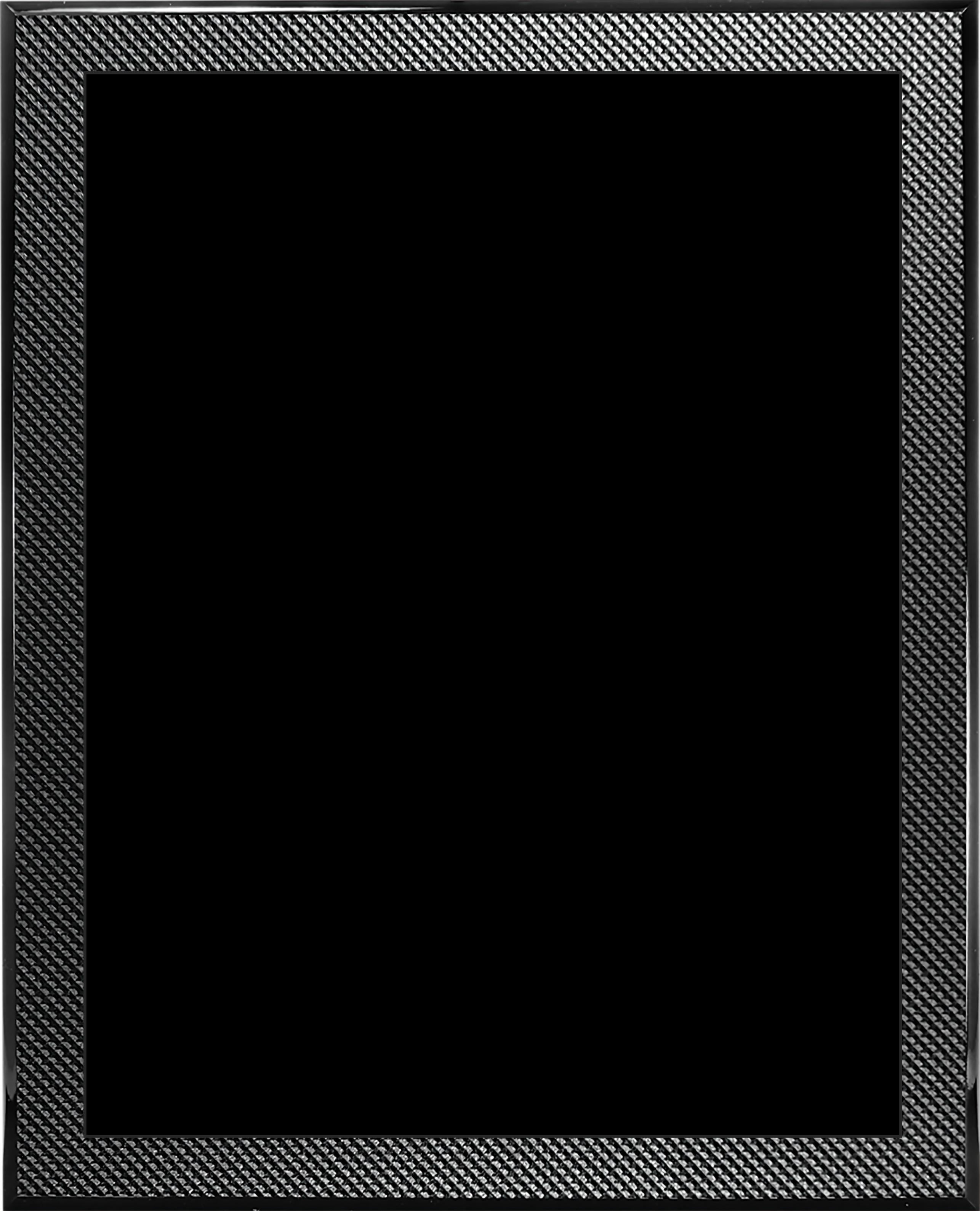 Piano Carbon Fiber Finish Plaque w/Choice of Single Plate 13