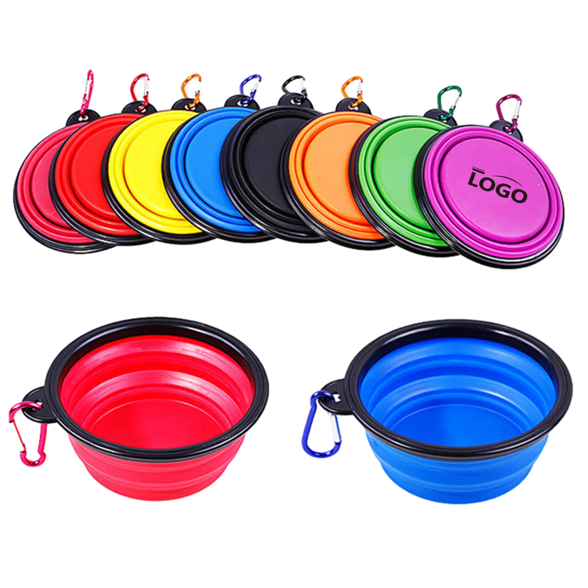Portable Pet Folding Outdoor Dog Food Bowl Travel MOQ 100PCS 2