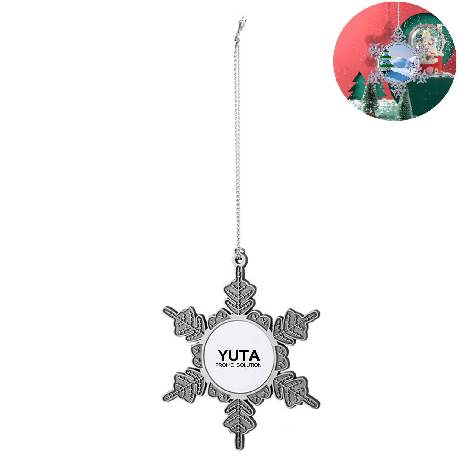 Pewter Snowflake Christmas Tree Ornaments 2