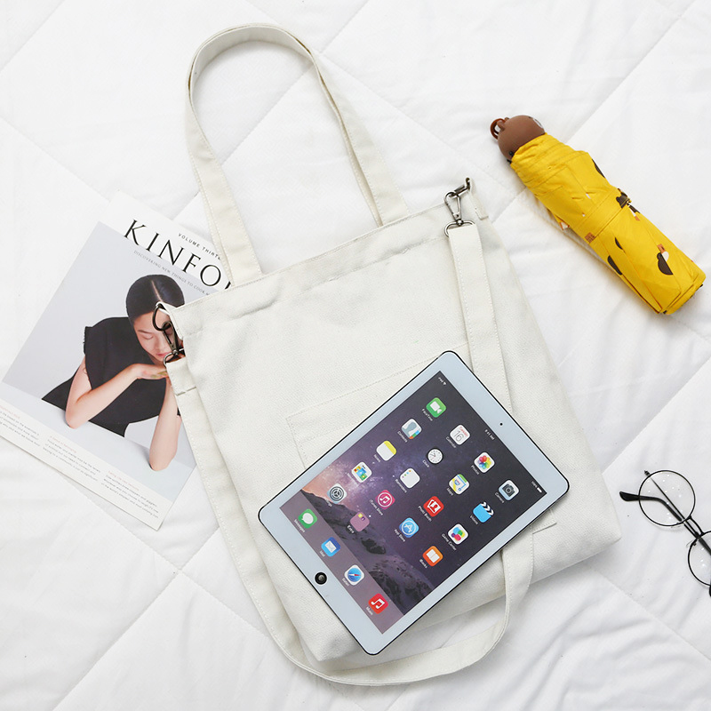 12OZ Polyester Cotton Canvas Sling Tote Bag 5