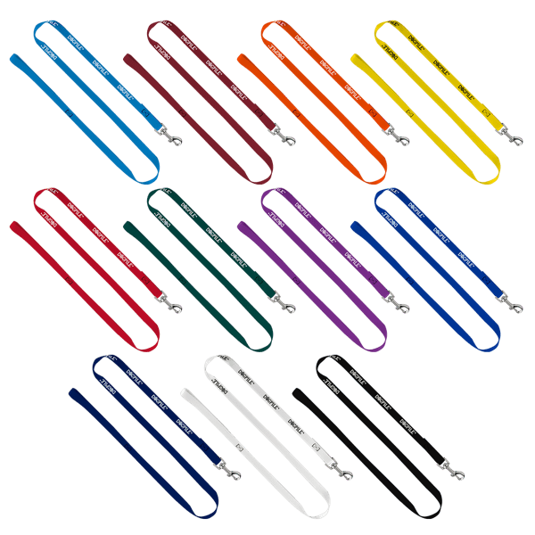 3/4" Smooth Nylon Pet Leash with Bright Metal Snap Hook 1