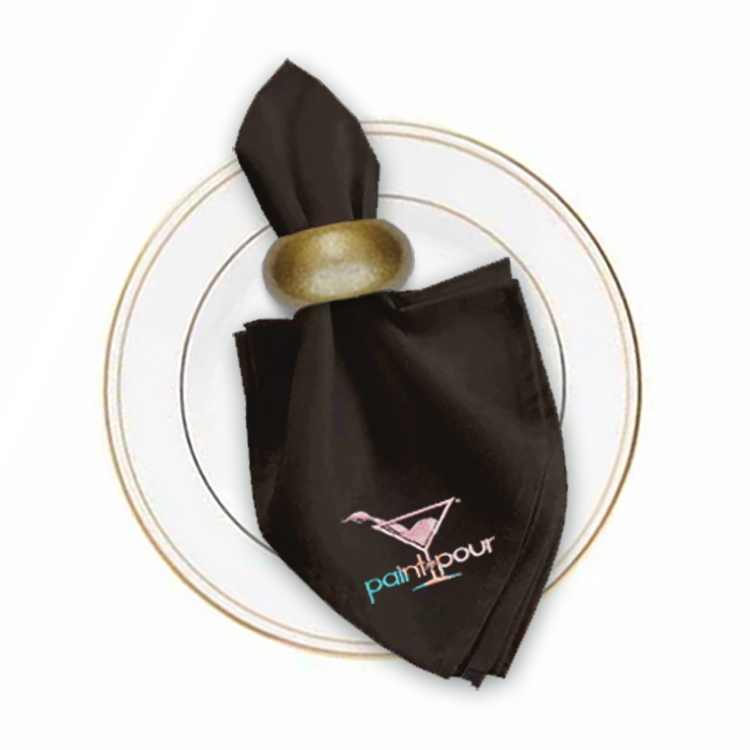 17 in. x 17 in. PolyPoplin™ Napkin (Embroidery Logo/Text) 12
