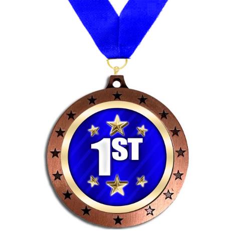 Medallion Holder: 2" Star Bezel Antique Bronze w/M 2