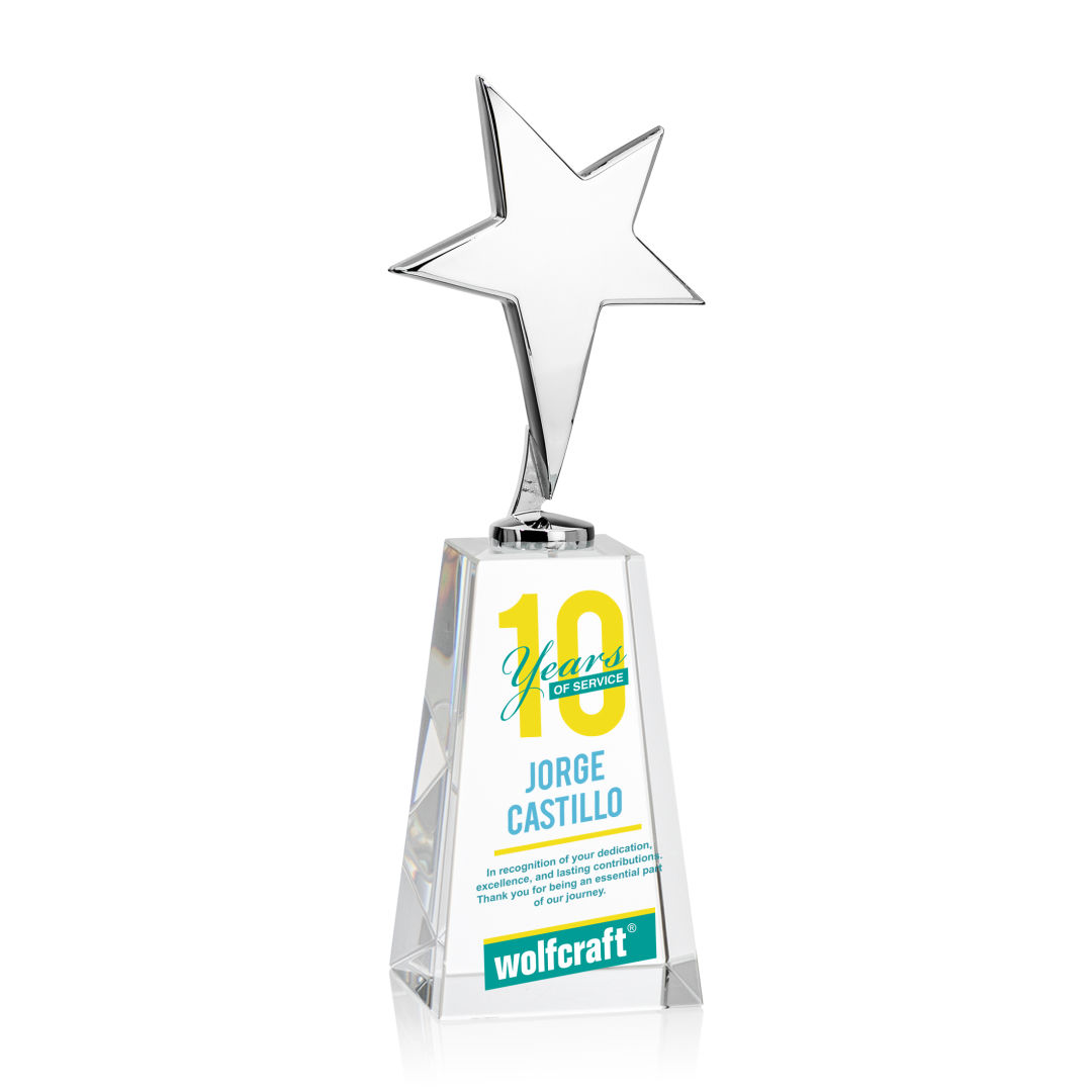 Tuscany Chrome Star VividPrint™ Award on Novita Base - Clear