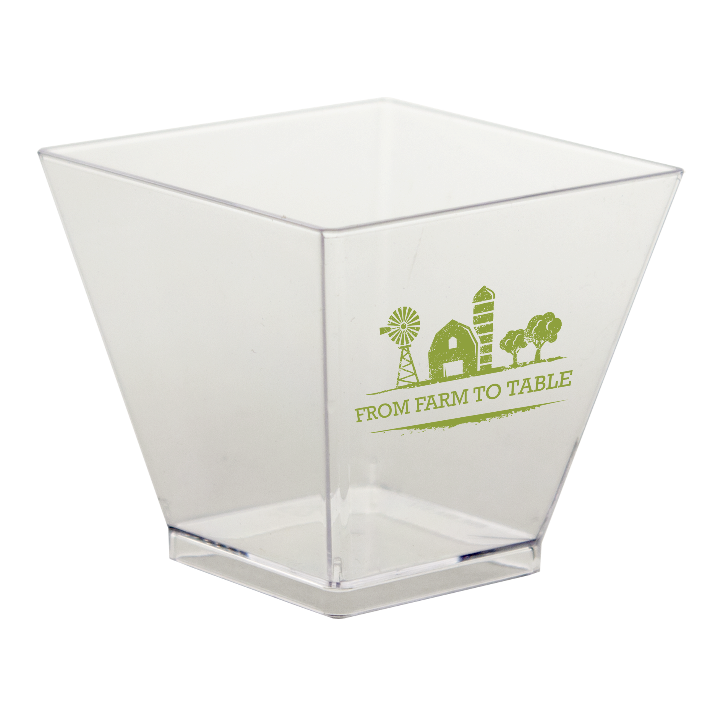 1 75oz Clear Plastic Square Taste Cup