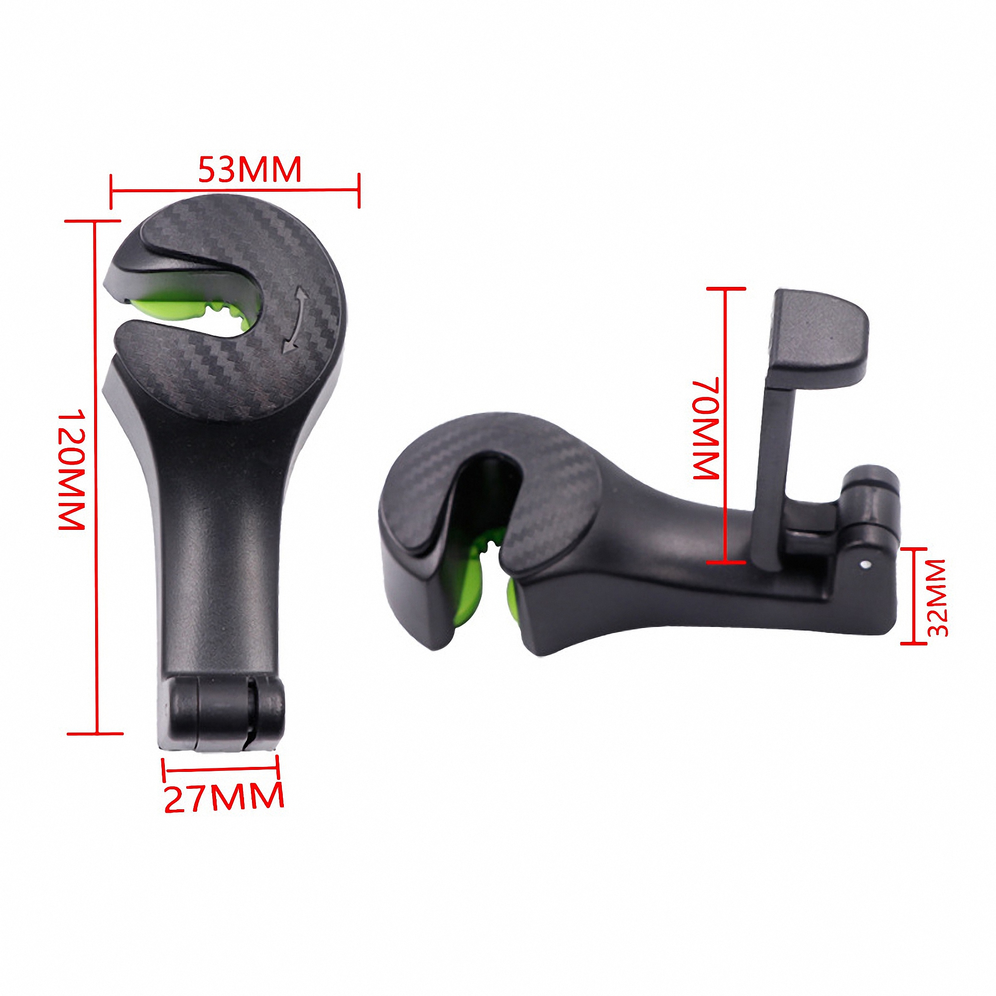 Car Seat Back Organizer with Headrest Hooks 3