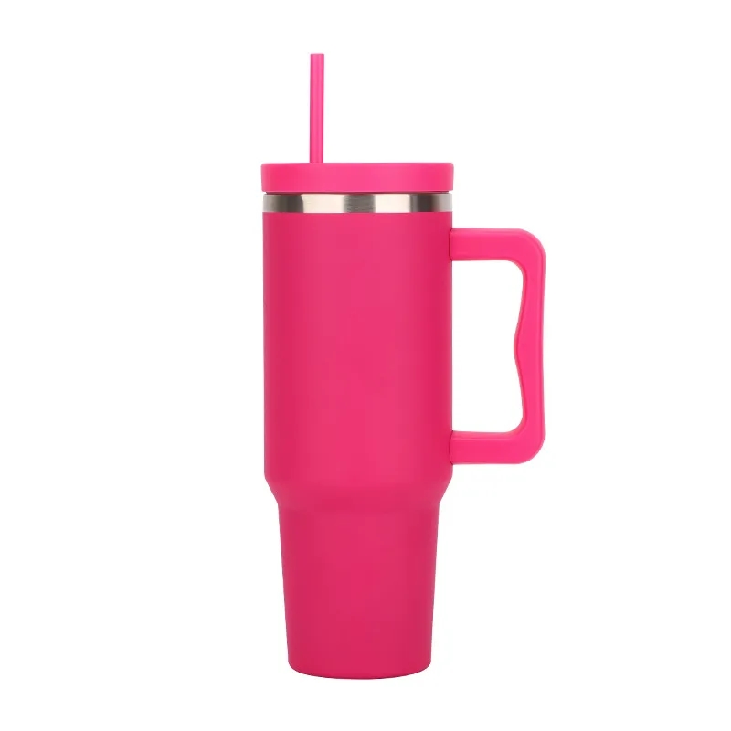40 oz Tumbler with Handle and Straw 2