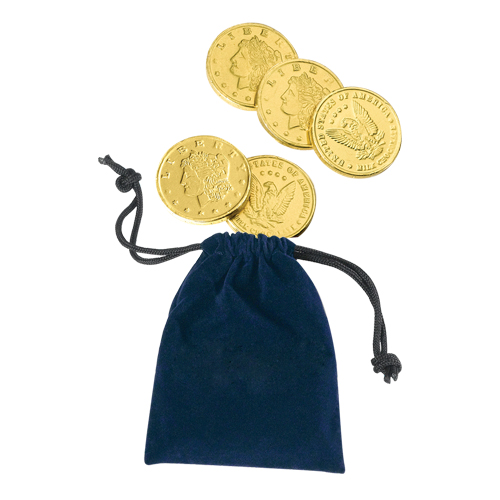 Velour Pouches with Chocolate Coins 4