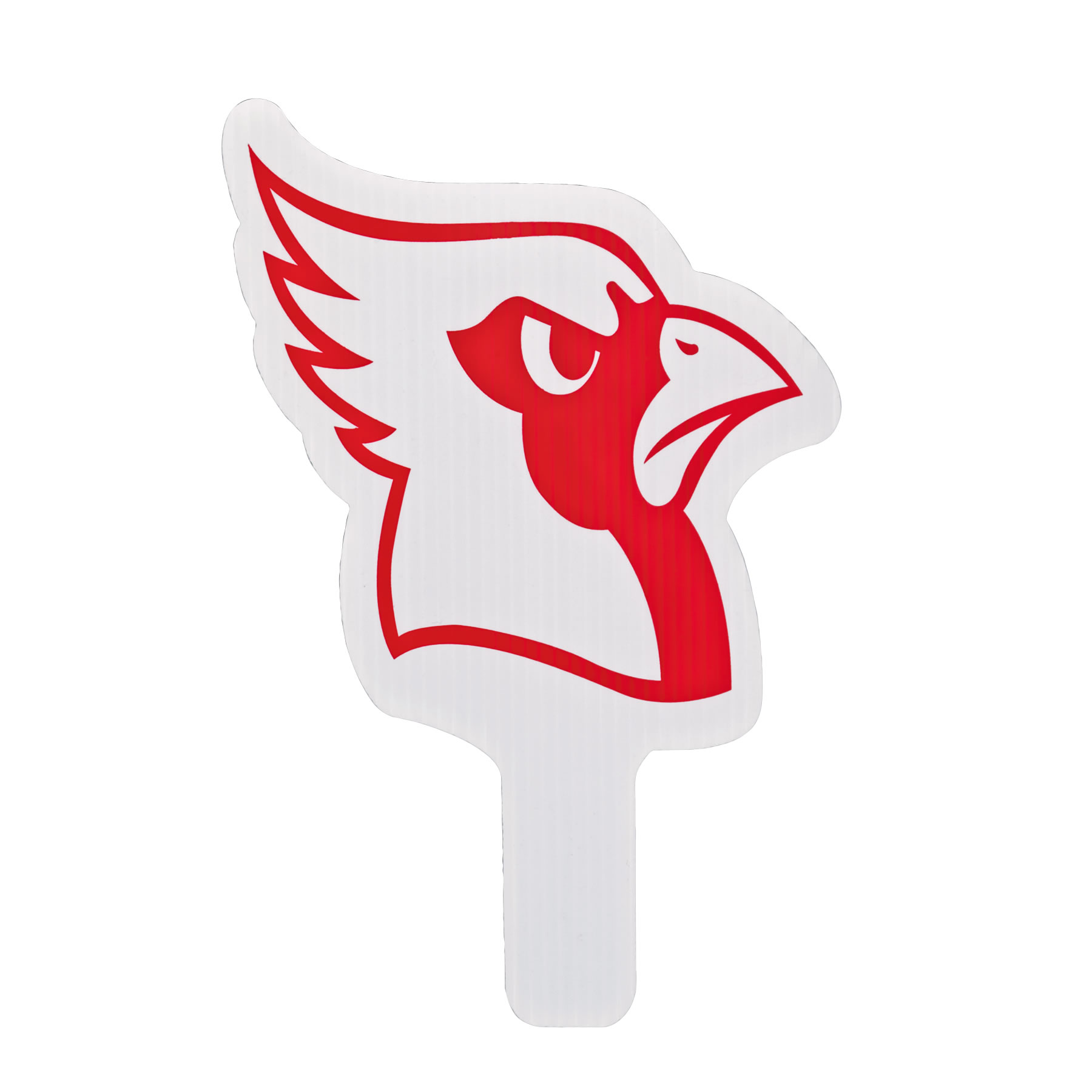 Cardinal Mascot Hand Fan, Screen Printed 30
