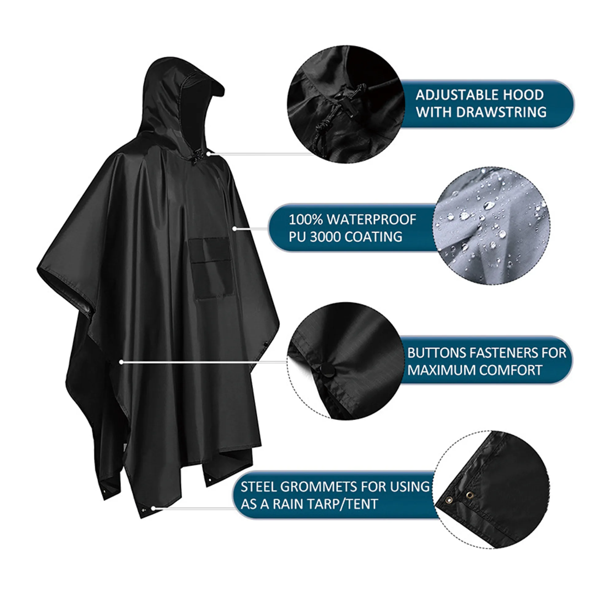 Outdoor Multi-Function Poncho Raincoat 1