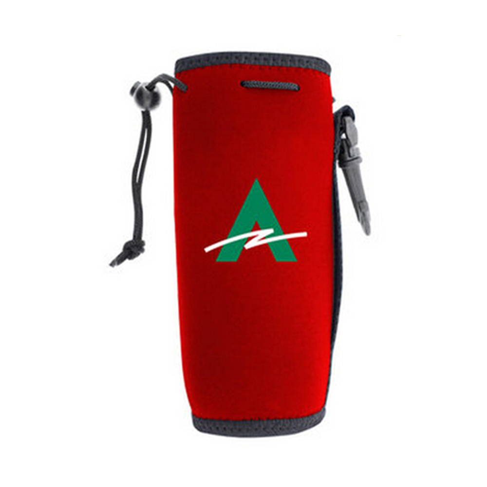Neoprene Water Bottle Drawstring Cooler, custom koozie with logo imprint 2