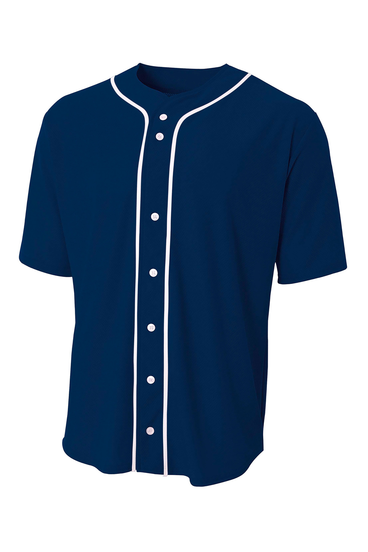 A4 Short Sleeve Full-Button Baseball Top A4N4184 3