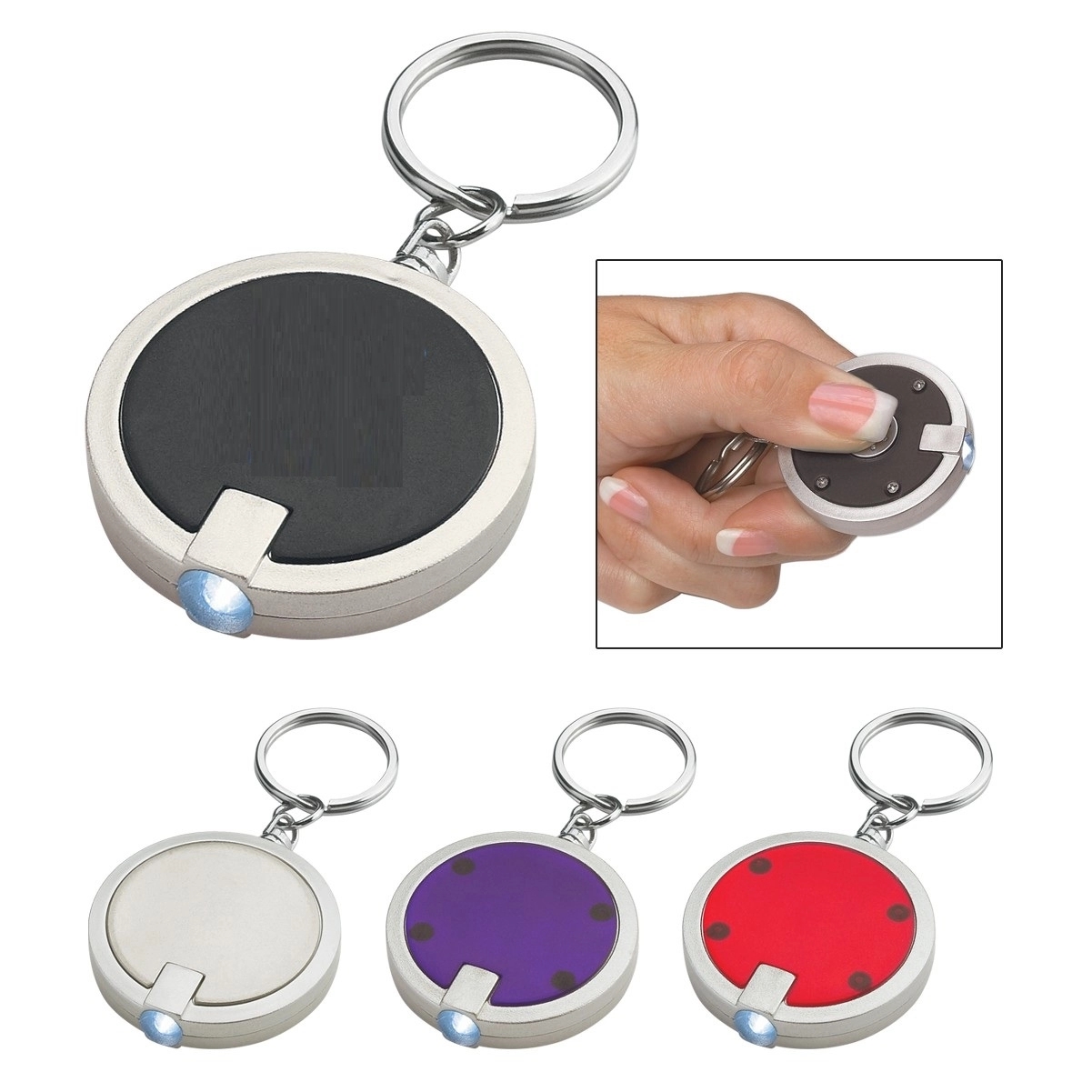 Round LED Key Chain 3