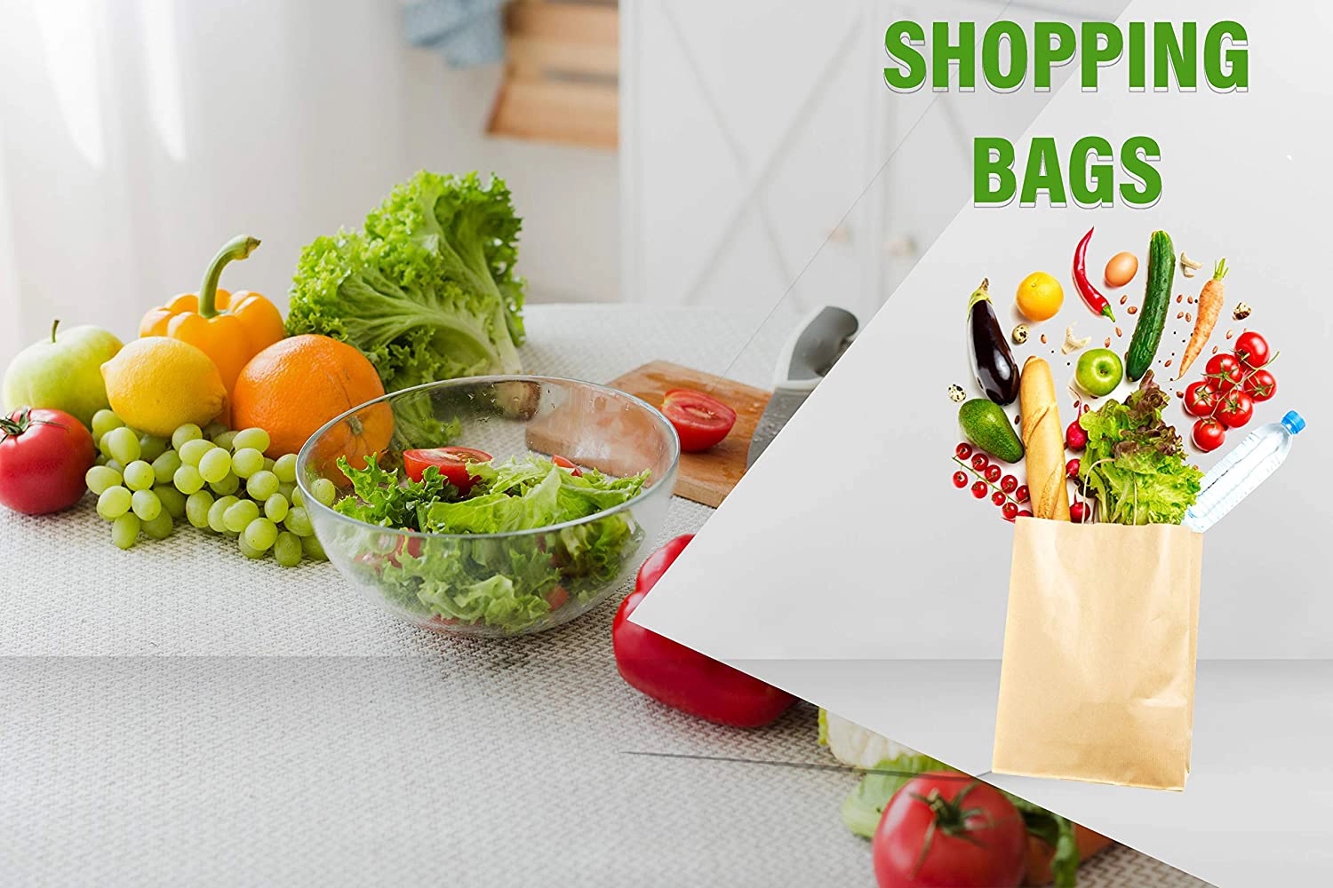 Kraft Paper Shopper Tote Bag(10"x5"x13") - Foil Stamp 2