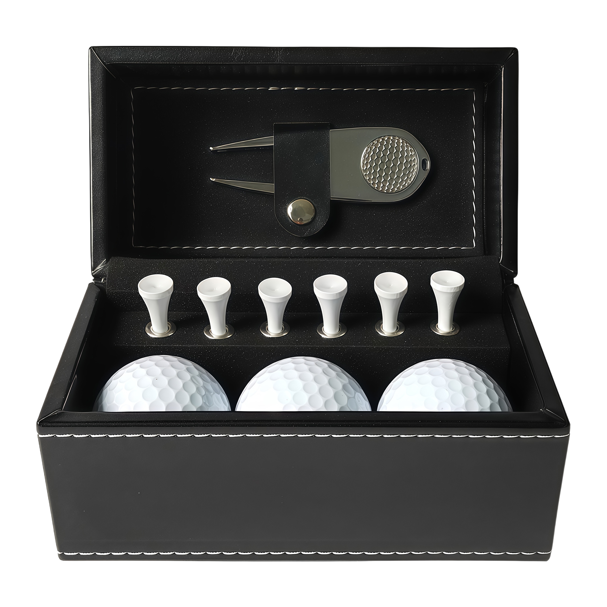 10-Piece Golf Gift Set with Leather Box 6