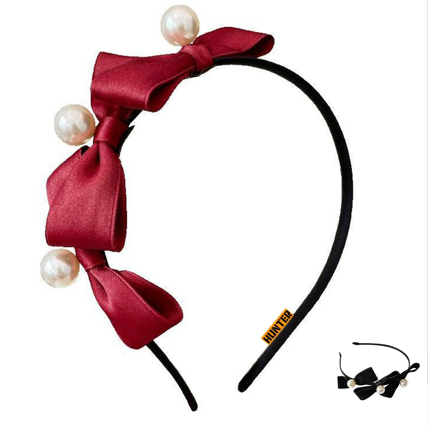 Simple Retro Black Bow Headband 3