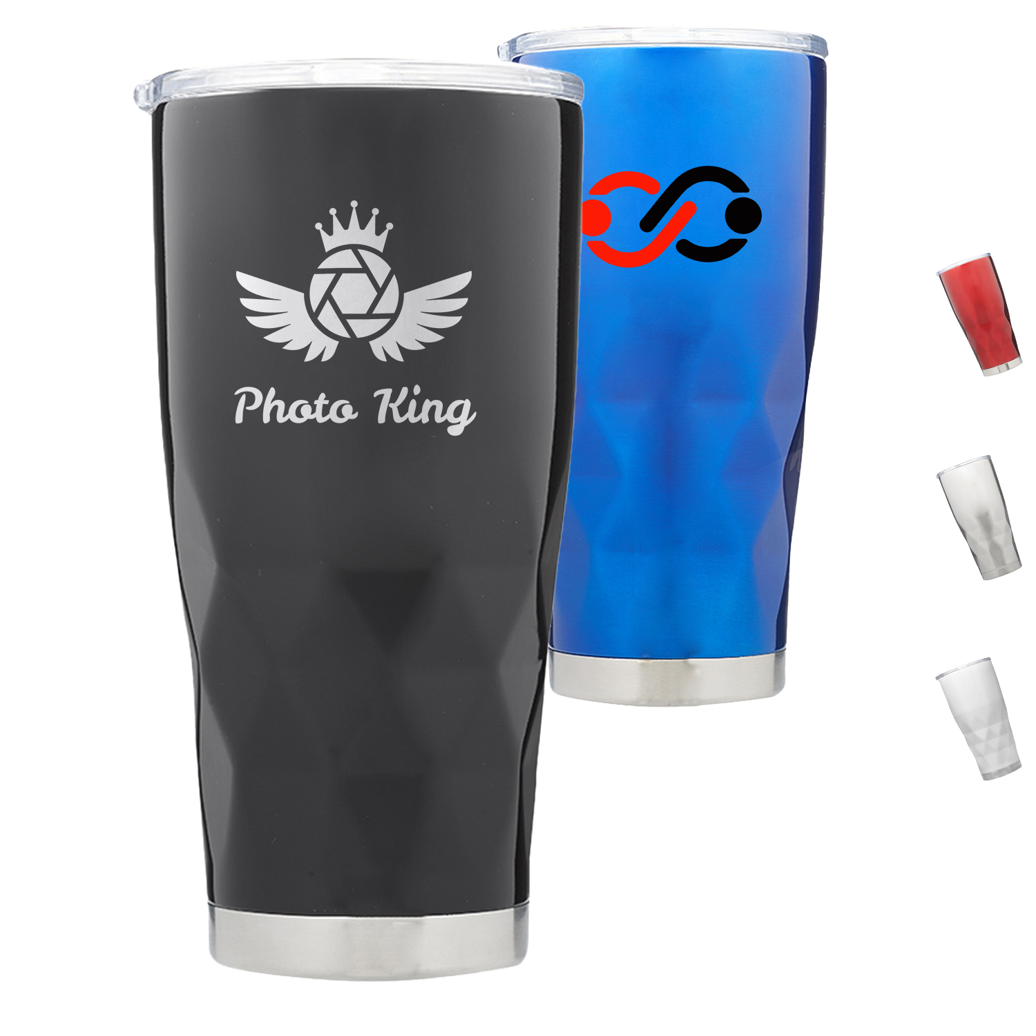 20 oz Stainless Steel Travel Tumbler Design Grip drinkware 1