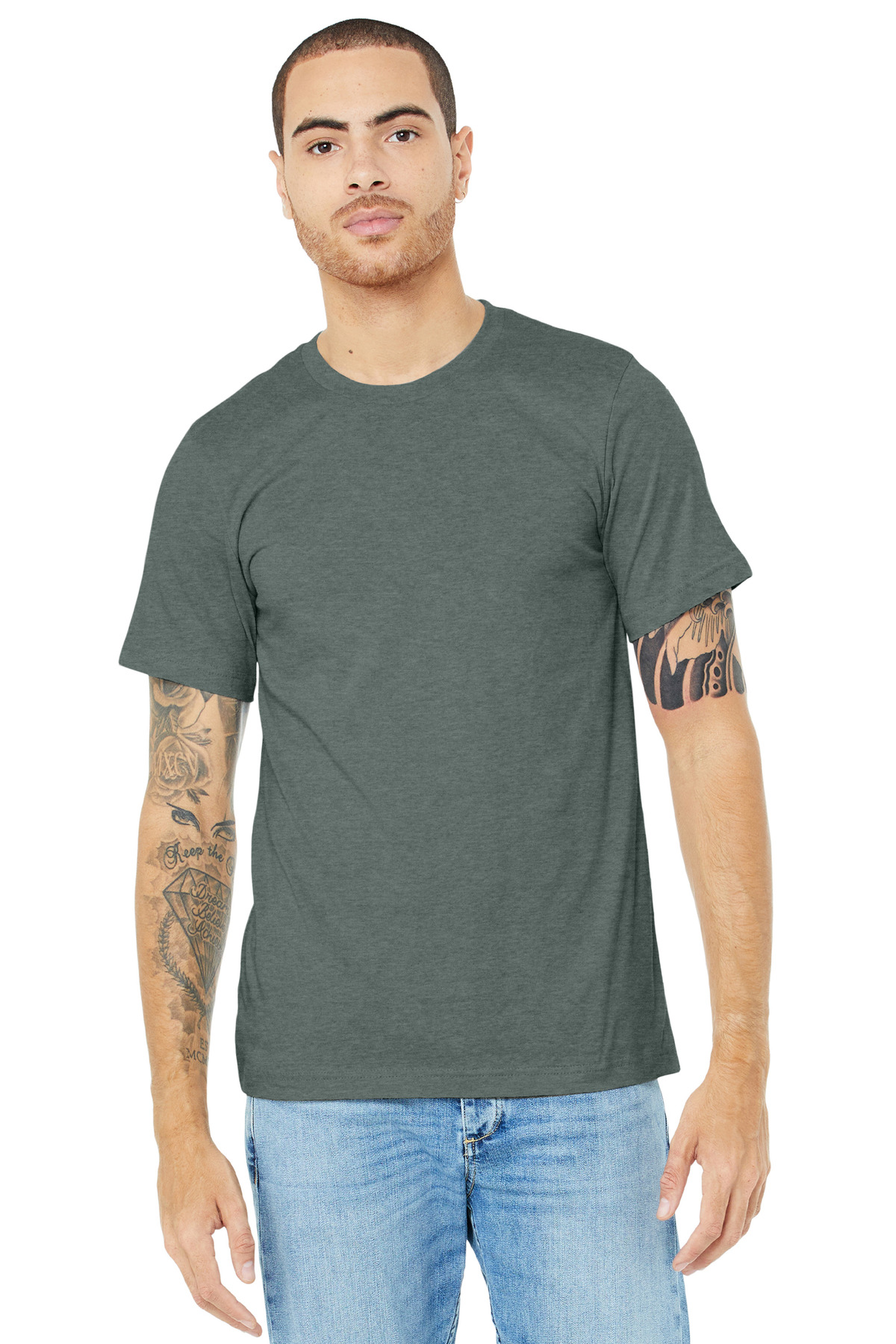 BELLA+CANVAS Unisex Heather CVC Short Sleeve Tee. BC3001CVC 182