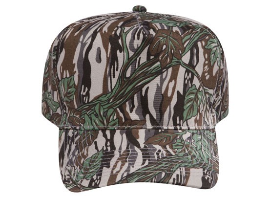 OTTO CAP® Camouflage 5 Panel Mid Profile Baseball Cap 32