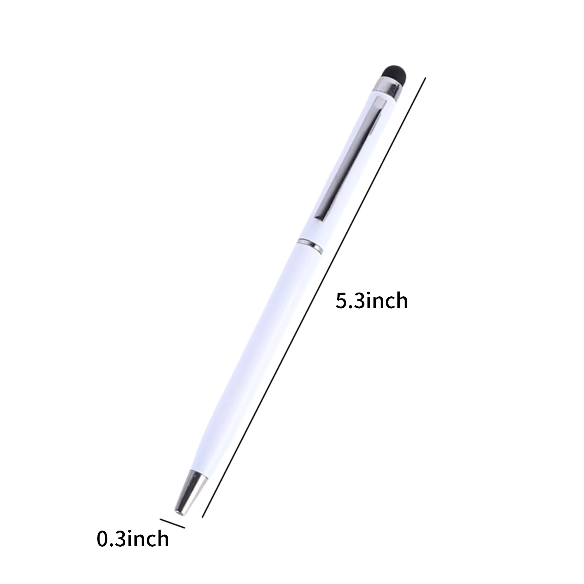 Click Metal Pen 5.3x0.3 Inch Durable Ballpoint with Stylus 2