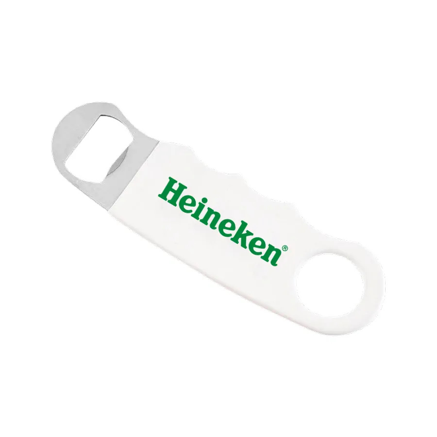 White Hand Grip Flat Bottle Opener 4