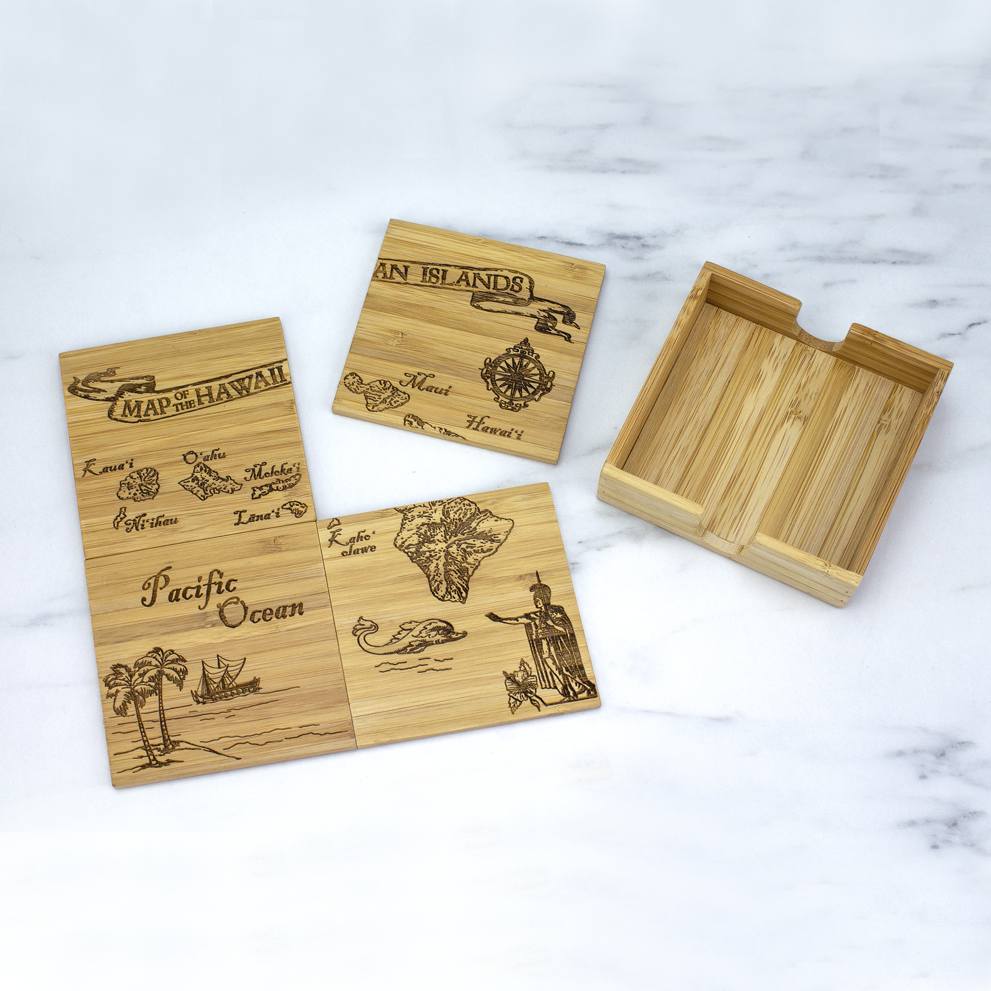 Hawaii Puzzle Coaster Set 3