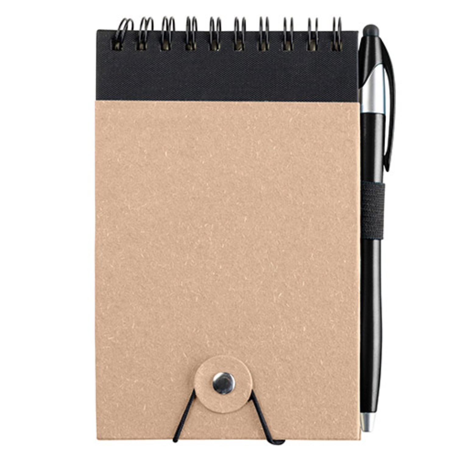 Jot & Go 3.75 x 5.75 Cardboard Spiral Journal with Pen - Colors 22